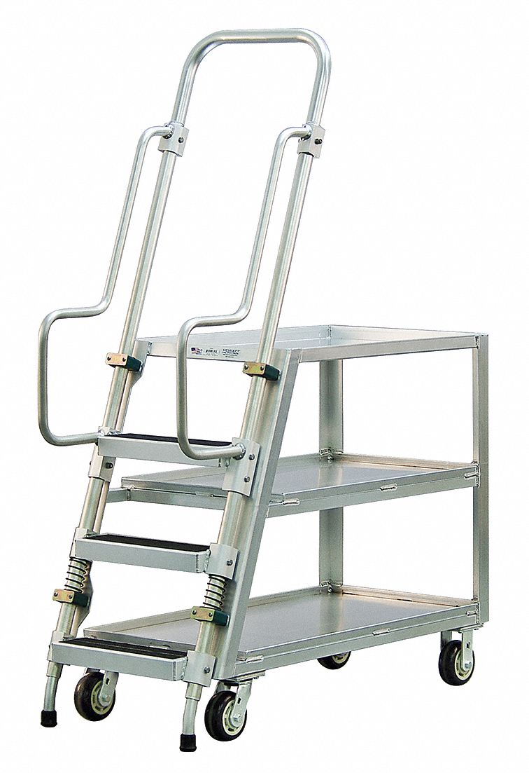 Stock Picking Ladder Cart, 51-1/2 In. L
