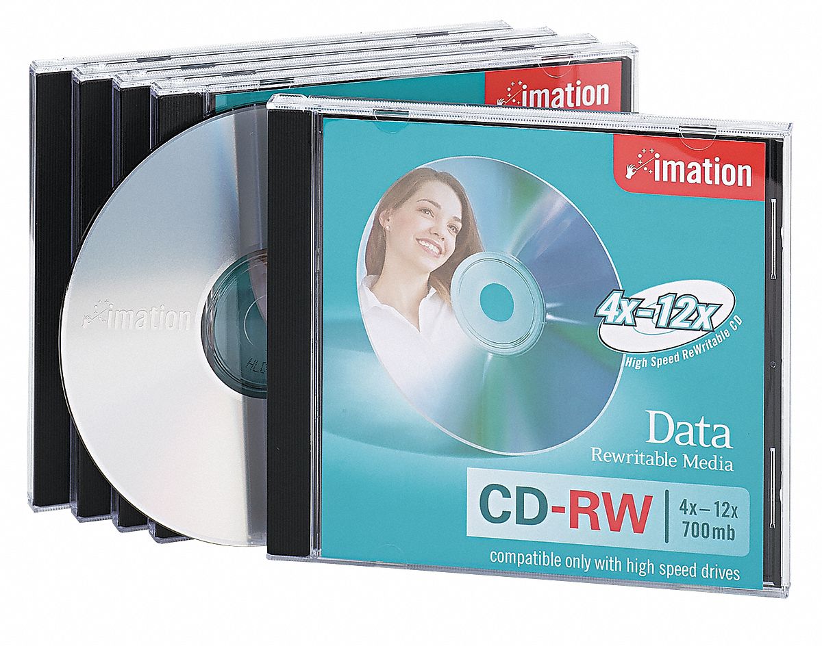 CD-RW Disc, 700 MB, 80 min, 12x, PK 5