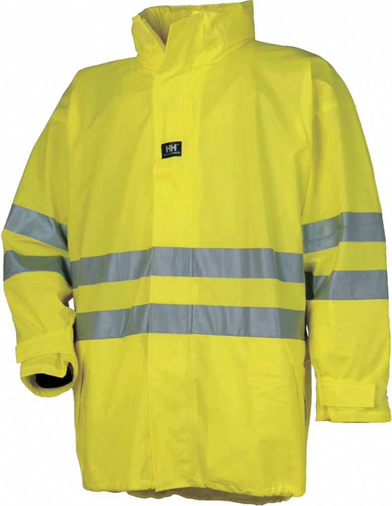 Rain Jacket with Hood, Yellow, XL
