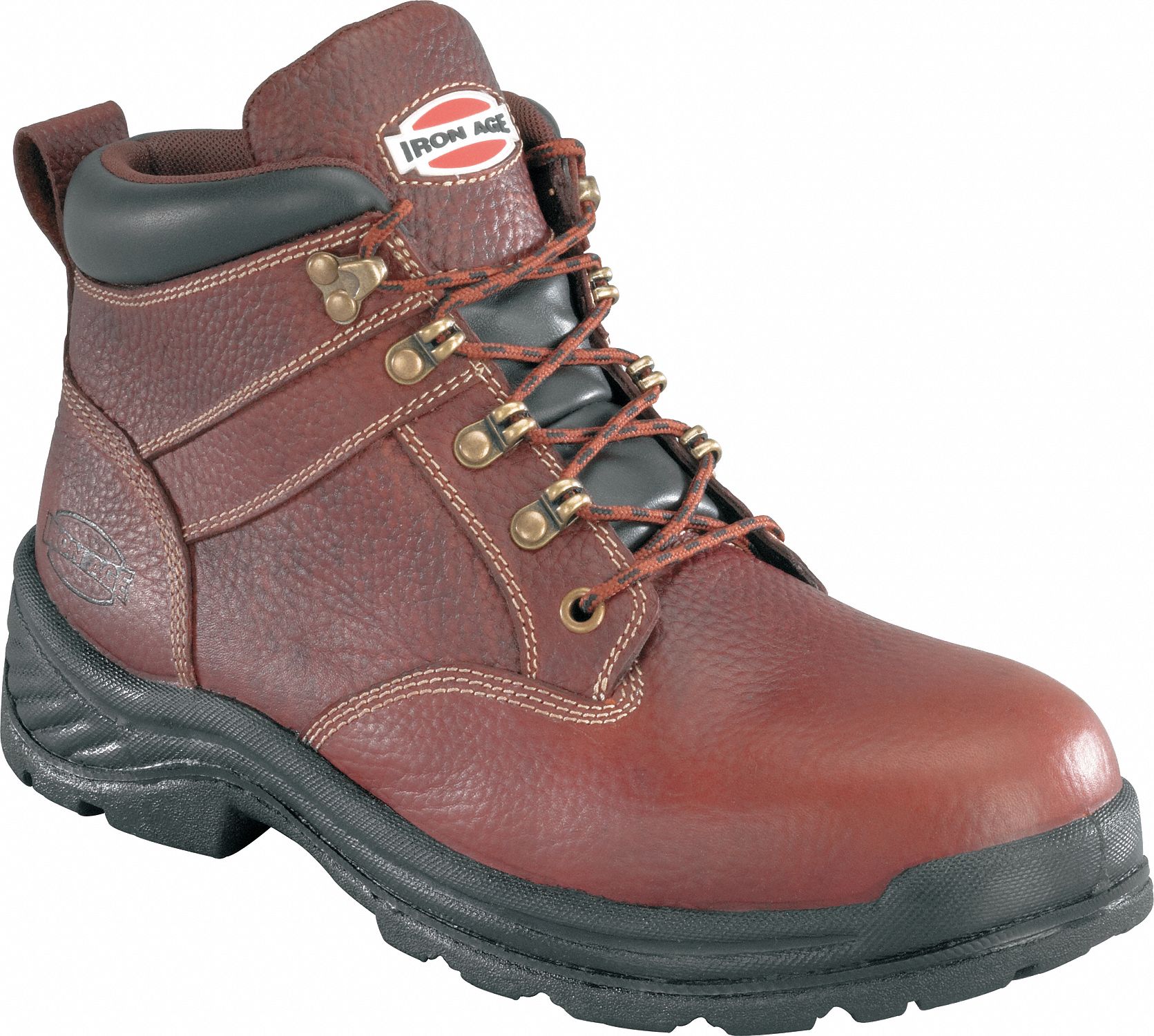 Work Boots, Stl, Mn, 10, Brn, 1PR