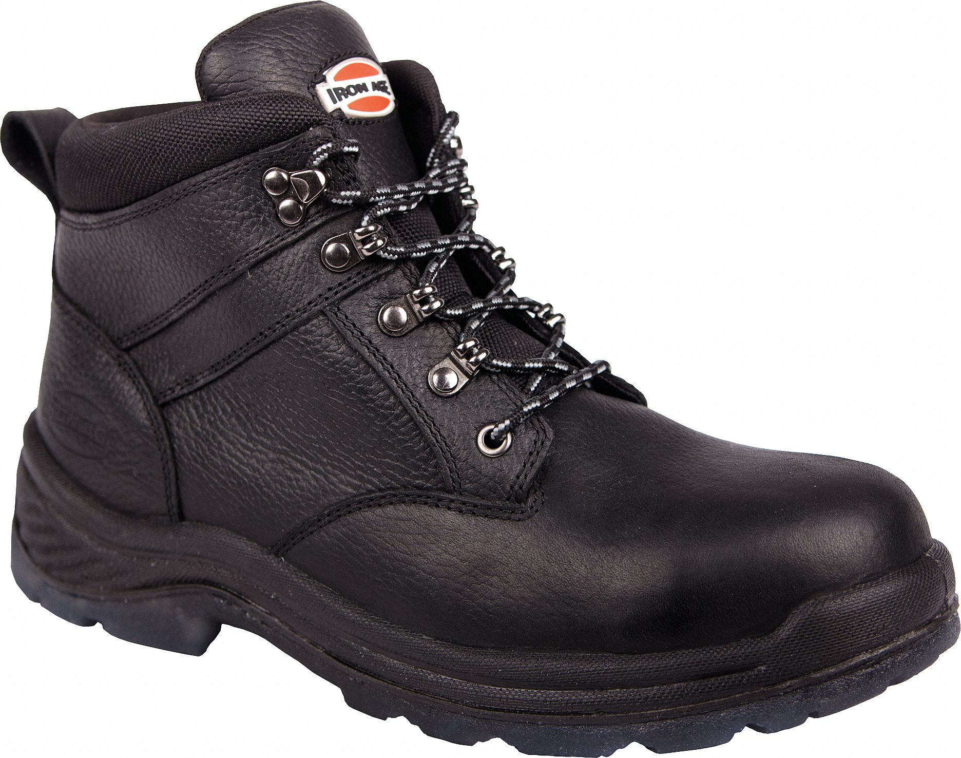 Work Boots, Stl, Mn, 7.5W, Blk, 1PR