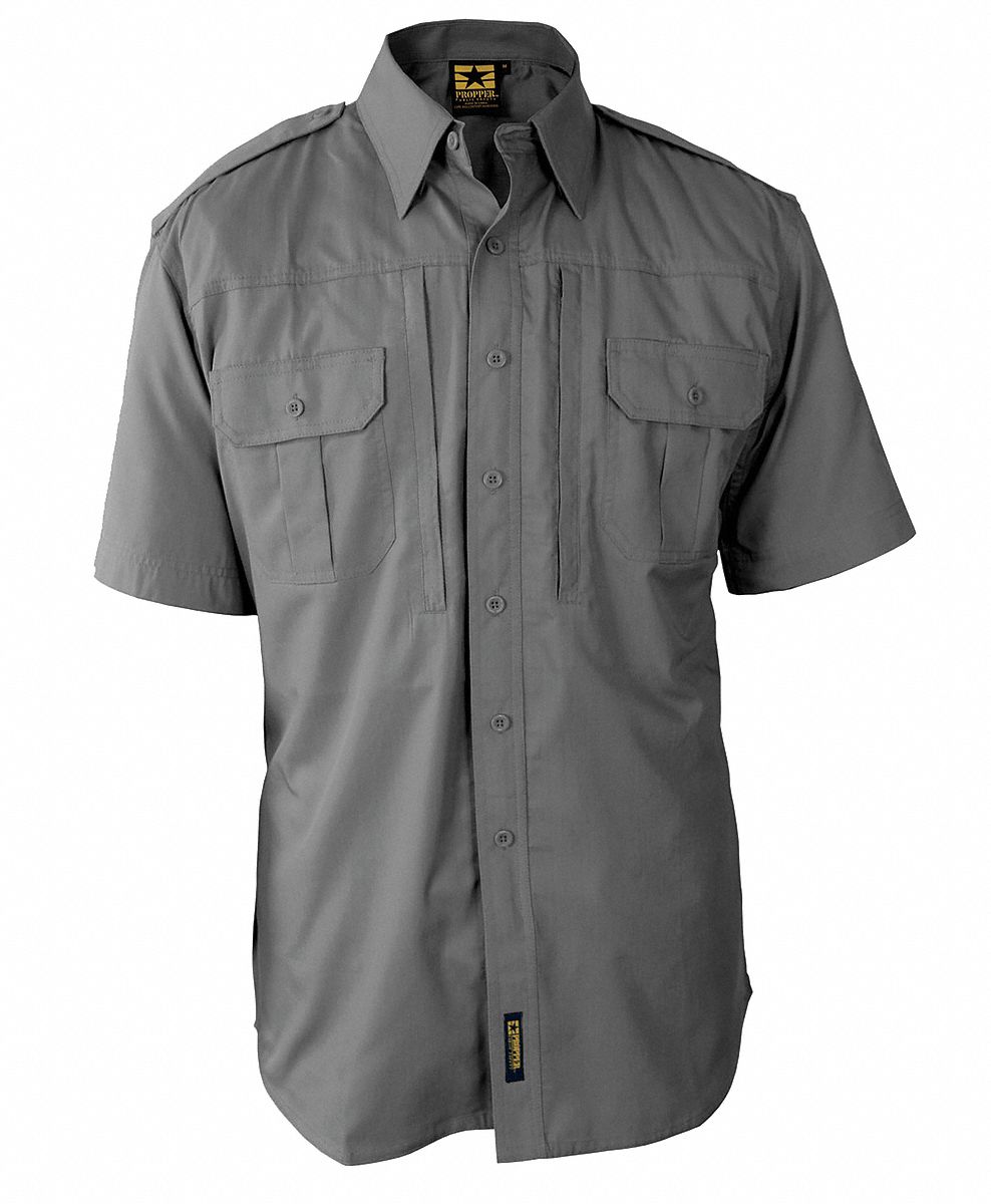 Tactical Shirt, Gray, Size XS Reg