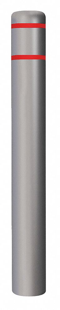 Post Sleeve, Ht 60 In, Gray w/Red