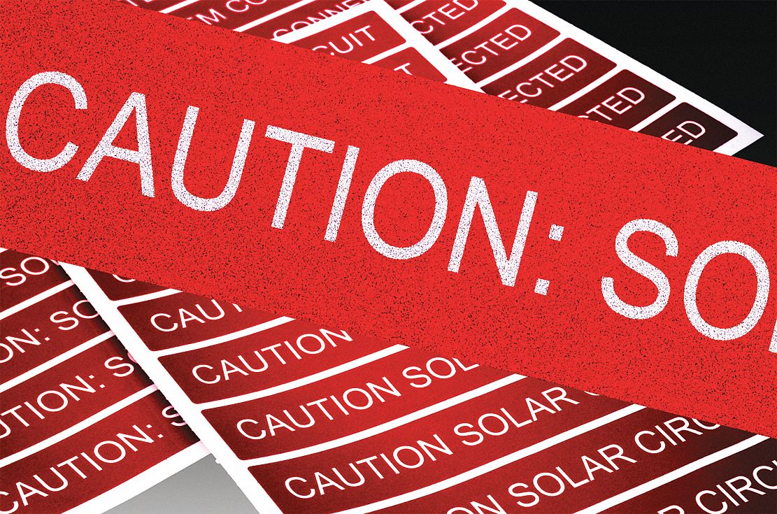 Label, 12 In. H, 1 In. W, PK 100