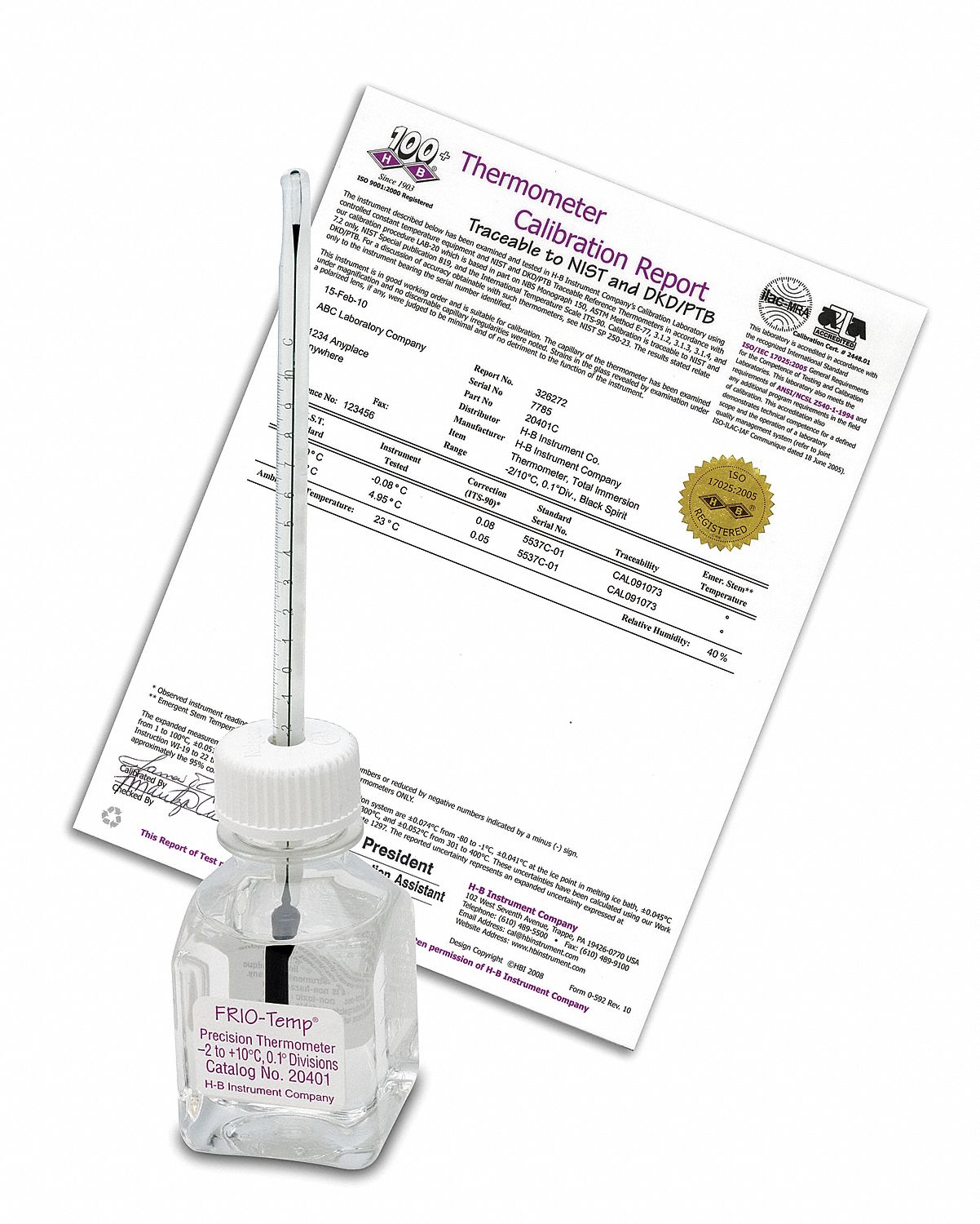 Liquid In Glass Thermometer, -5 to 20C