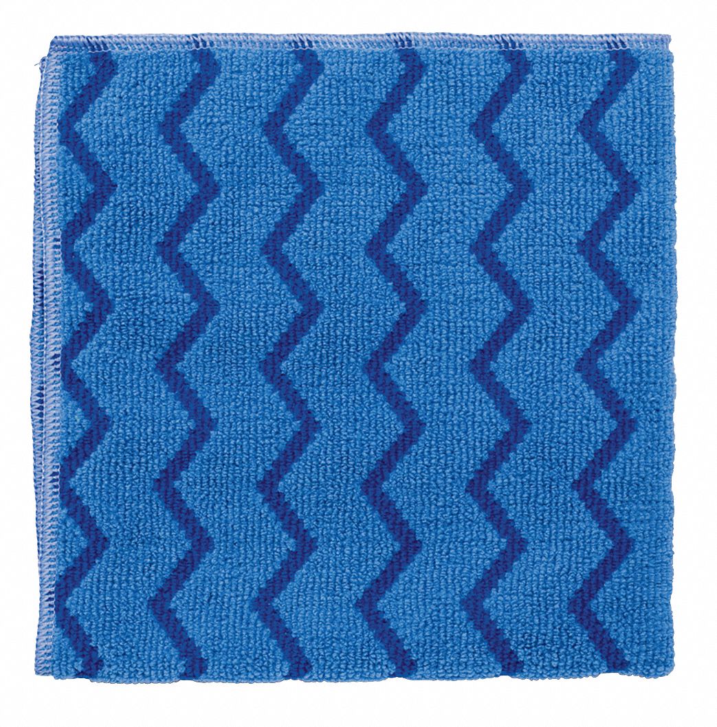 Microfiber Cloth, Blue, 16 x 16 In