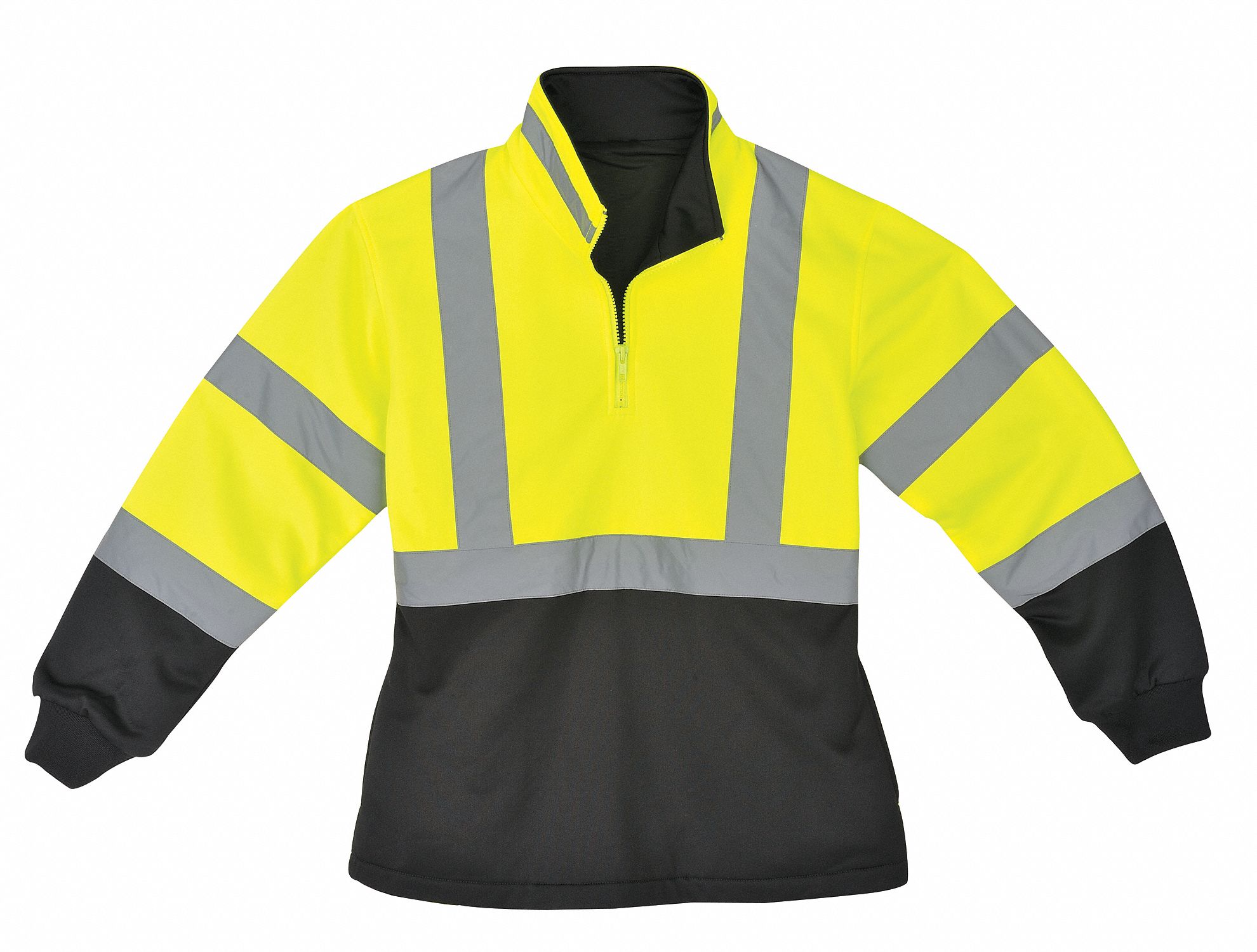 Ladies Pullover, Hi-Vis, XL, Lime/Blk