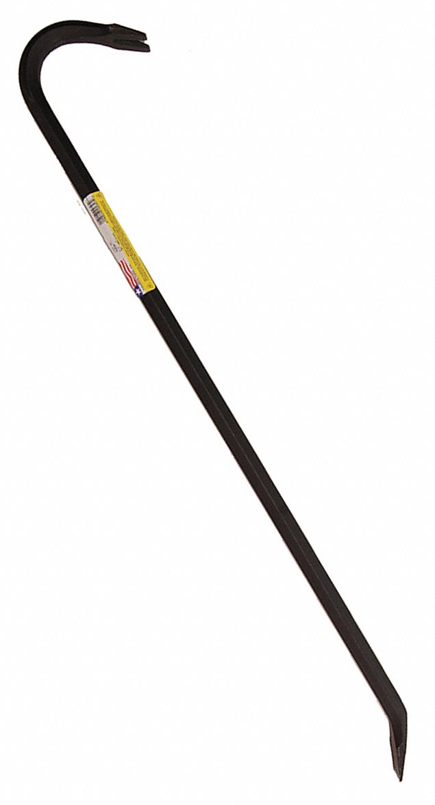 Gooseneck Wrecking Bar, Steel, 3/4 x 30 In