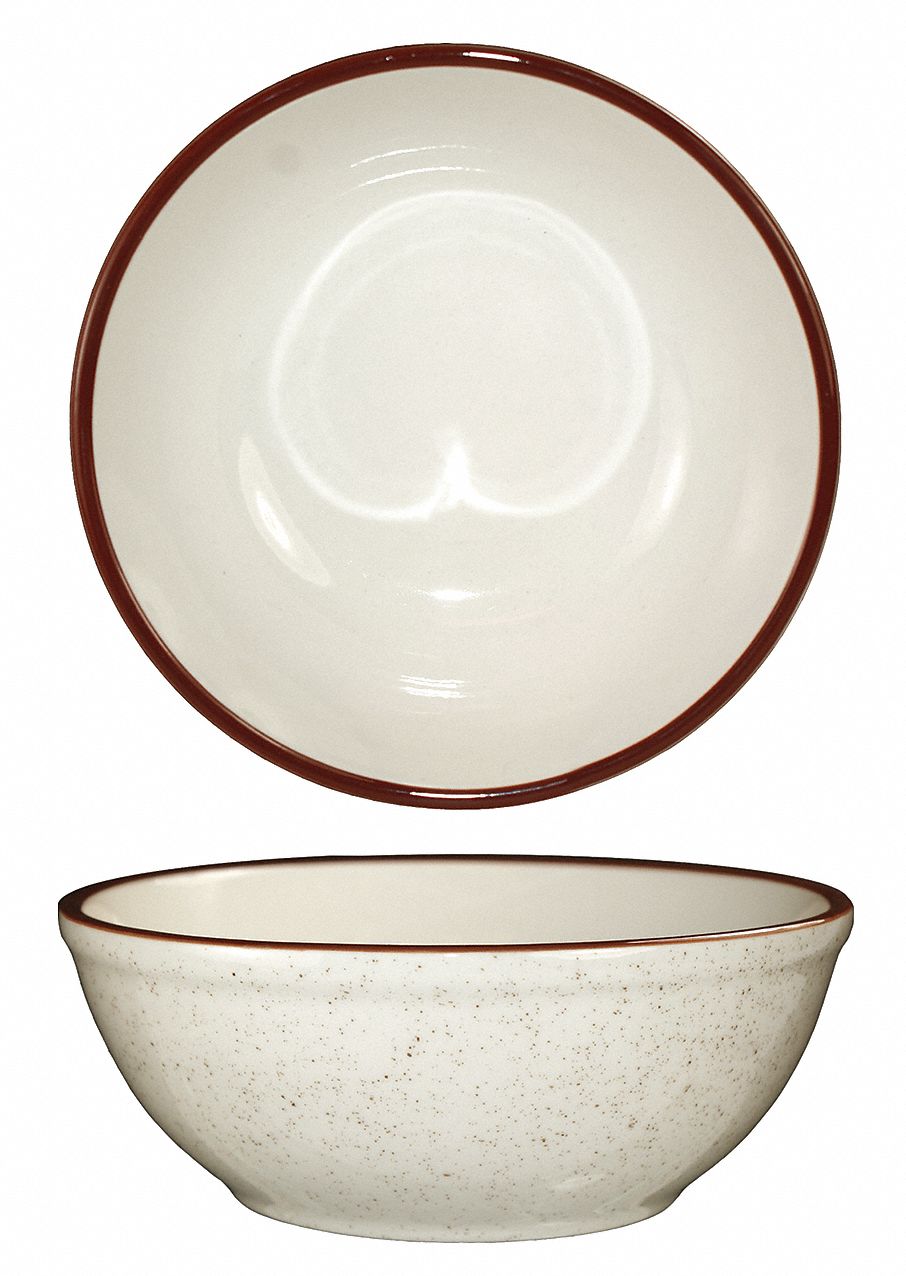 Nappie Bowl, 16 Oz, Brown Speckle, PK 36