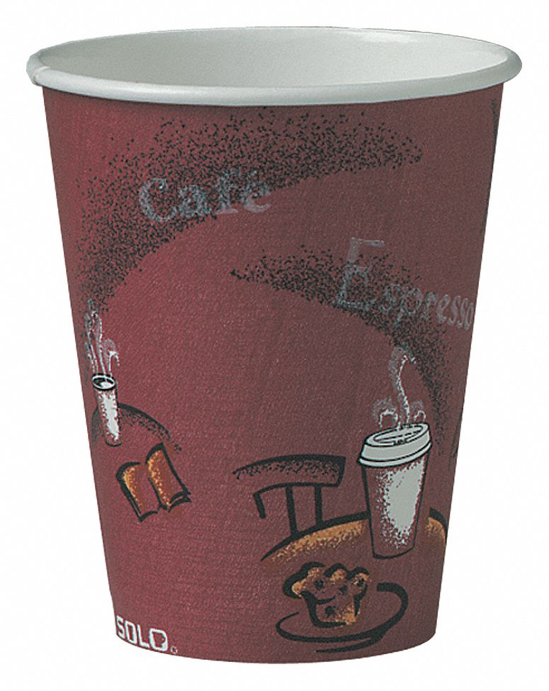 Hot Cup, 8 Oz, Paper, PK 500