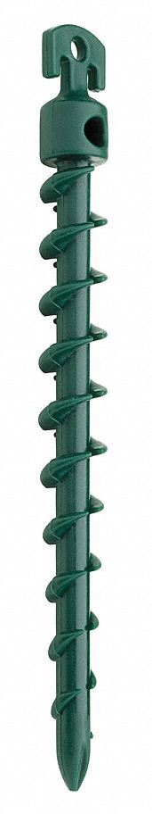 Earth Anchor, Green, Plastic, Pk 4