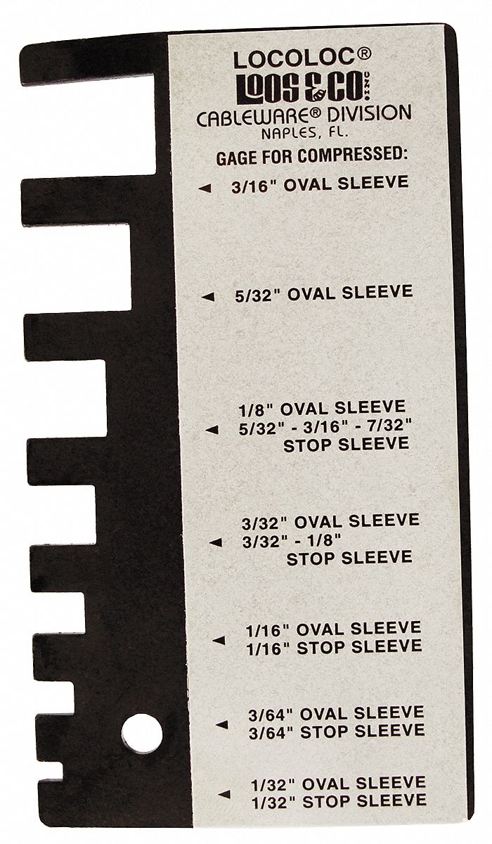 Oval and Stop Sleeve Gauge, 1/32-3/16