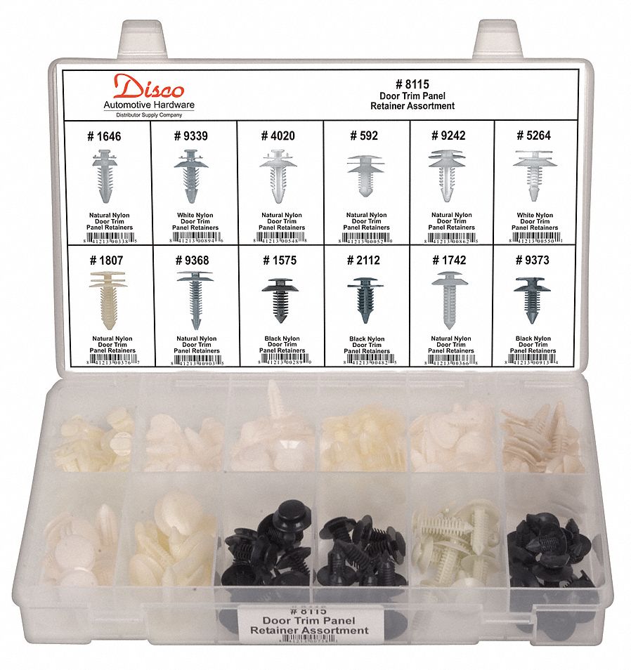 Panel Retainer Assortment, 120 Pc
