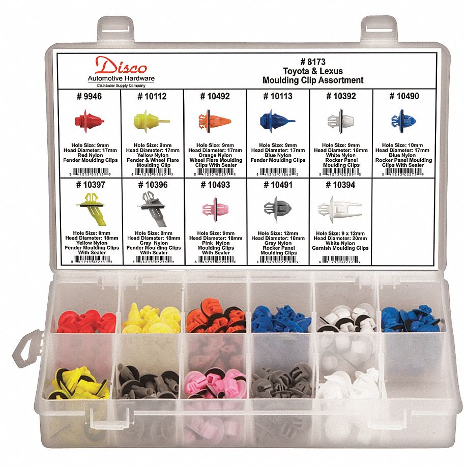 Moulding Clip Assortment, 154 Pc