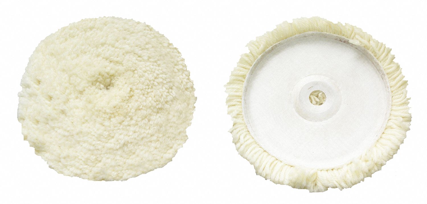 Polishing Pad, Curved Edge, 7-1/2 In