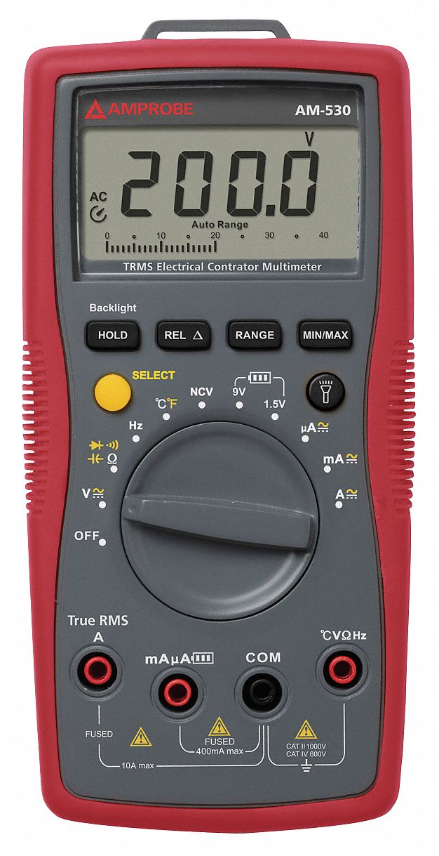 Digital Multimeter, 750V, 10A, 40 MOhms