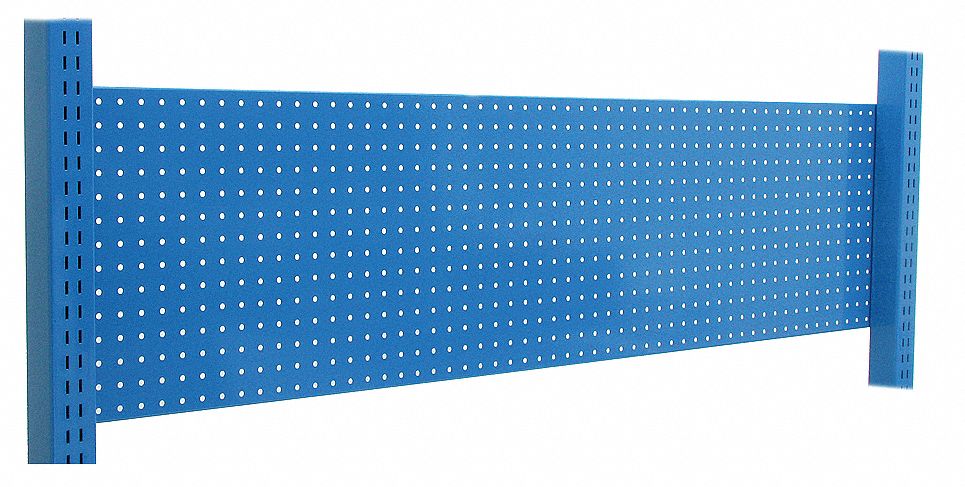 Pegboard Backwall, 72 W x 2 D x 14 H, Blue