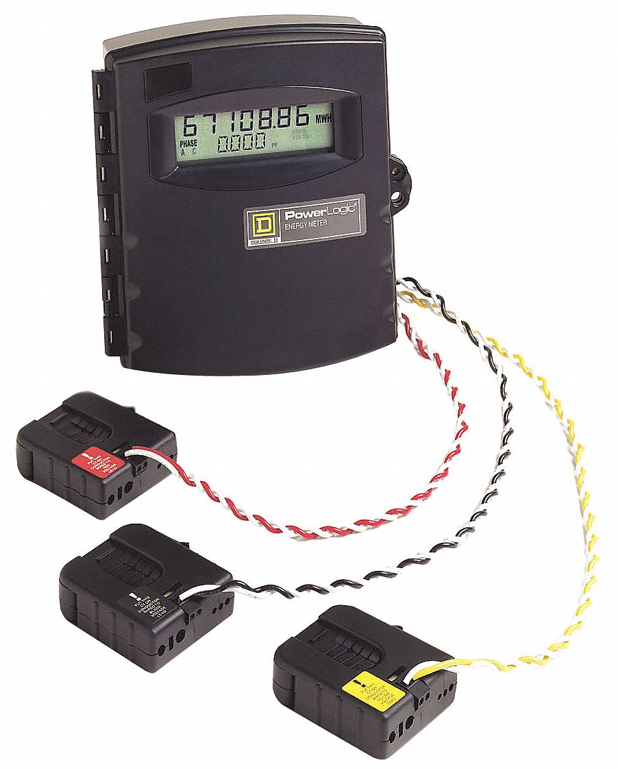 Energy Meter, Ext Range, 800A, 3CT