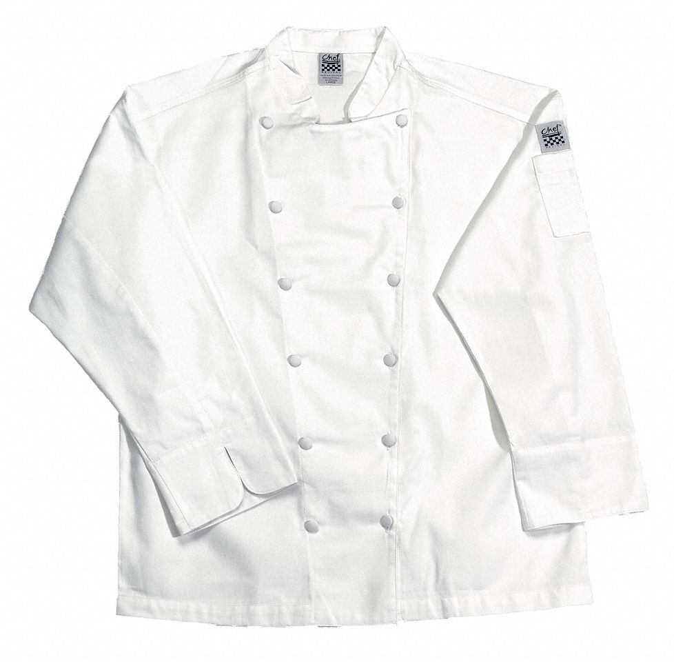 Chef Jacket, Cuisinier, Men, White, 3X