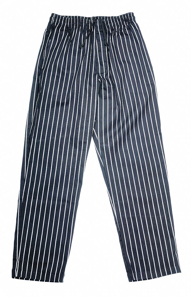 Chef Pants, EZ Fit, Men, Blk/Wht, M