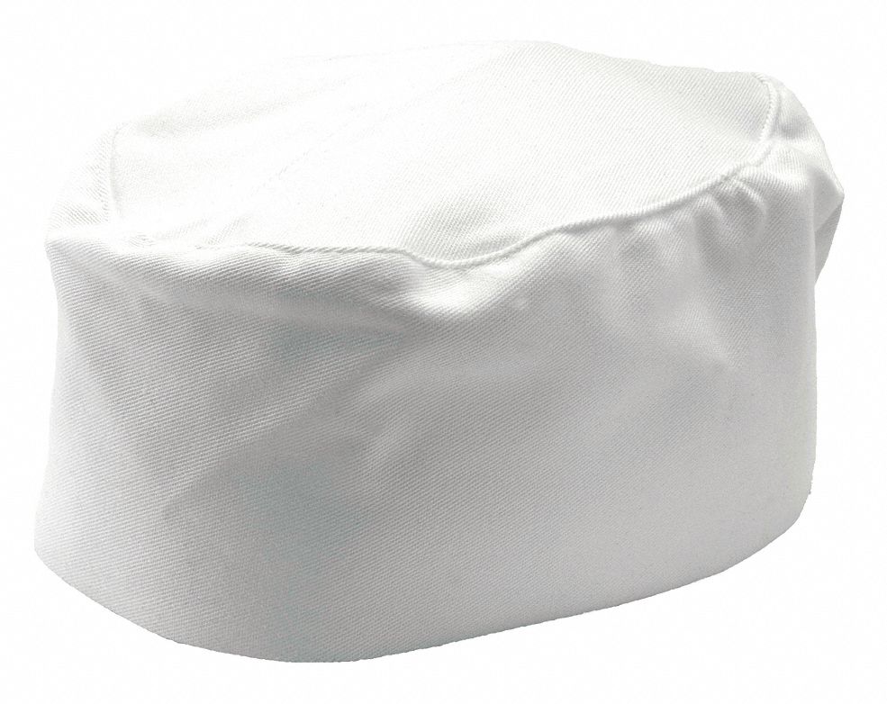 Chef Hat, Pillbox, White, Reg