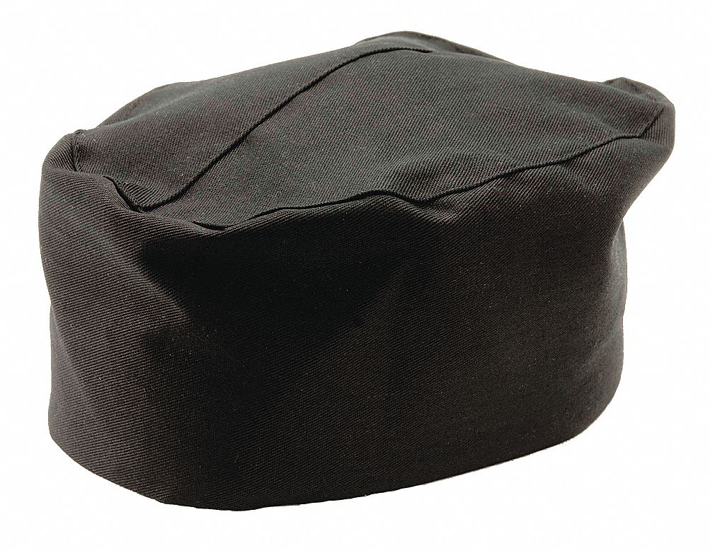 Chef Hat, Pillbox, Black, L