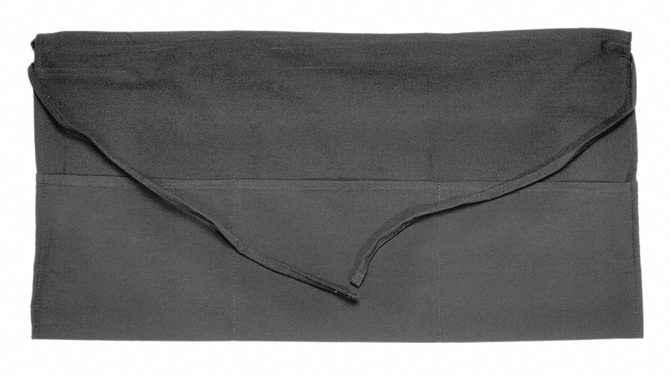 Waist Apron, 3 Pocket, Black