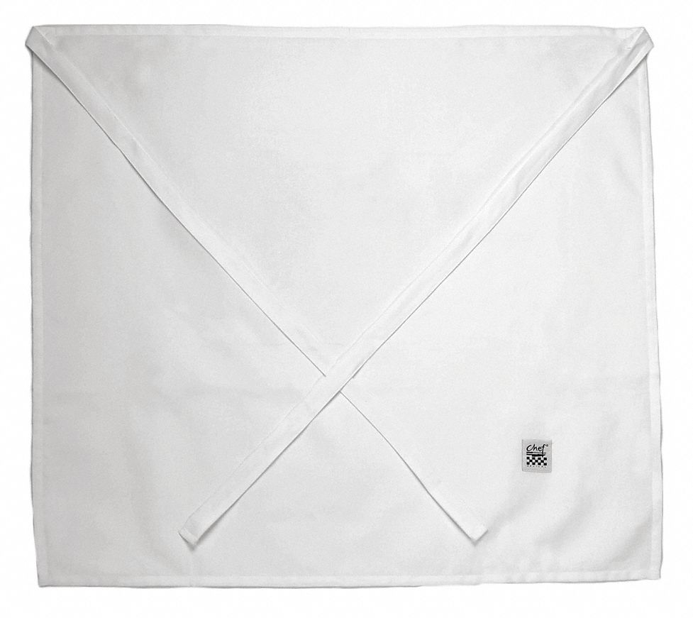 Waist Apron, Fold and Wear 4 Ways, White