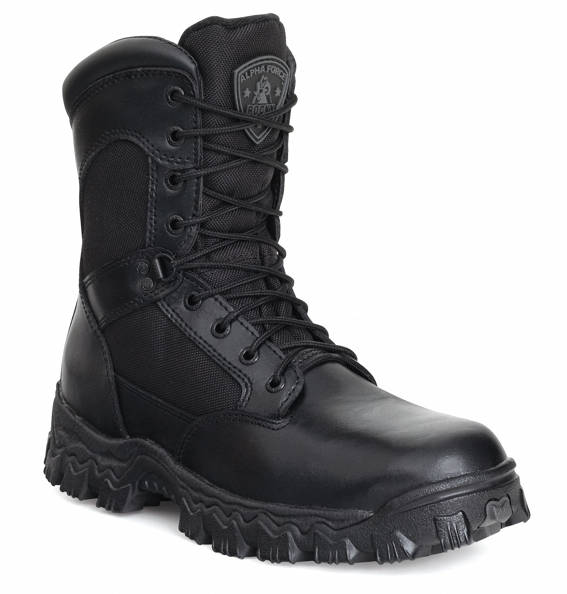 Work Boots, Pln, Mens, 10-1/2W, Black, 1PR
