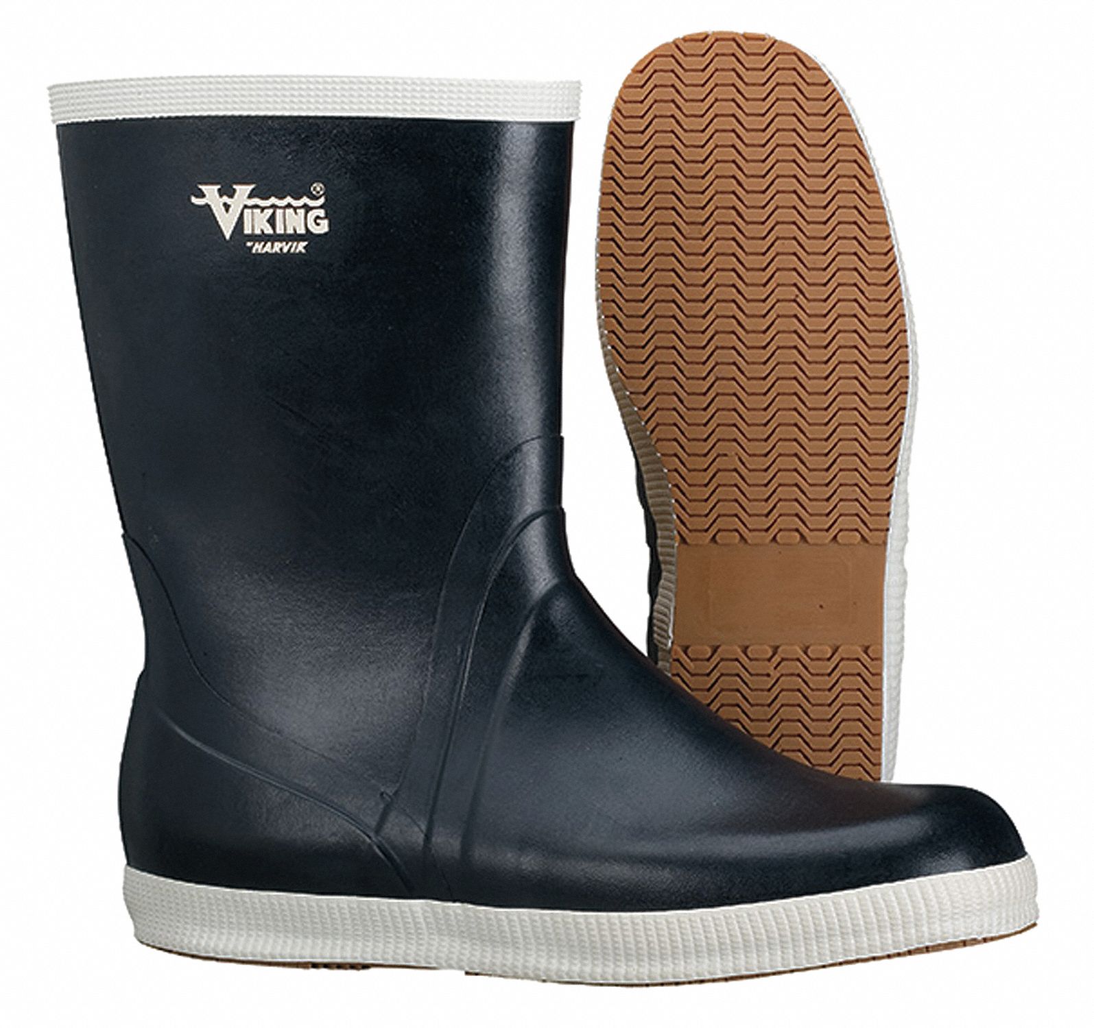 Boots, Plain Toe, 10In, Rubber, 14, PR
