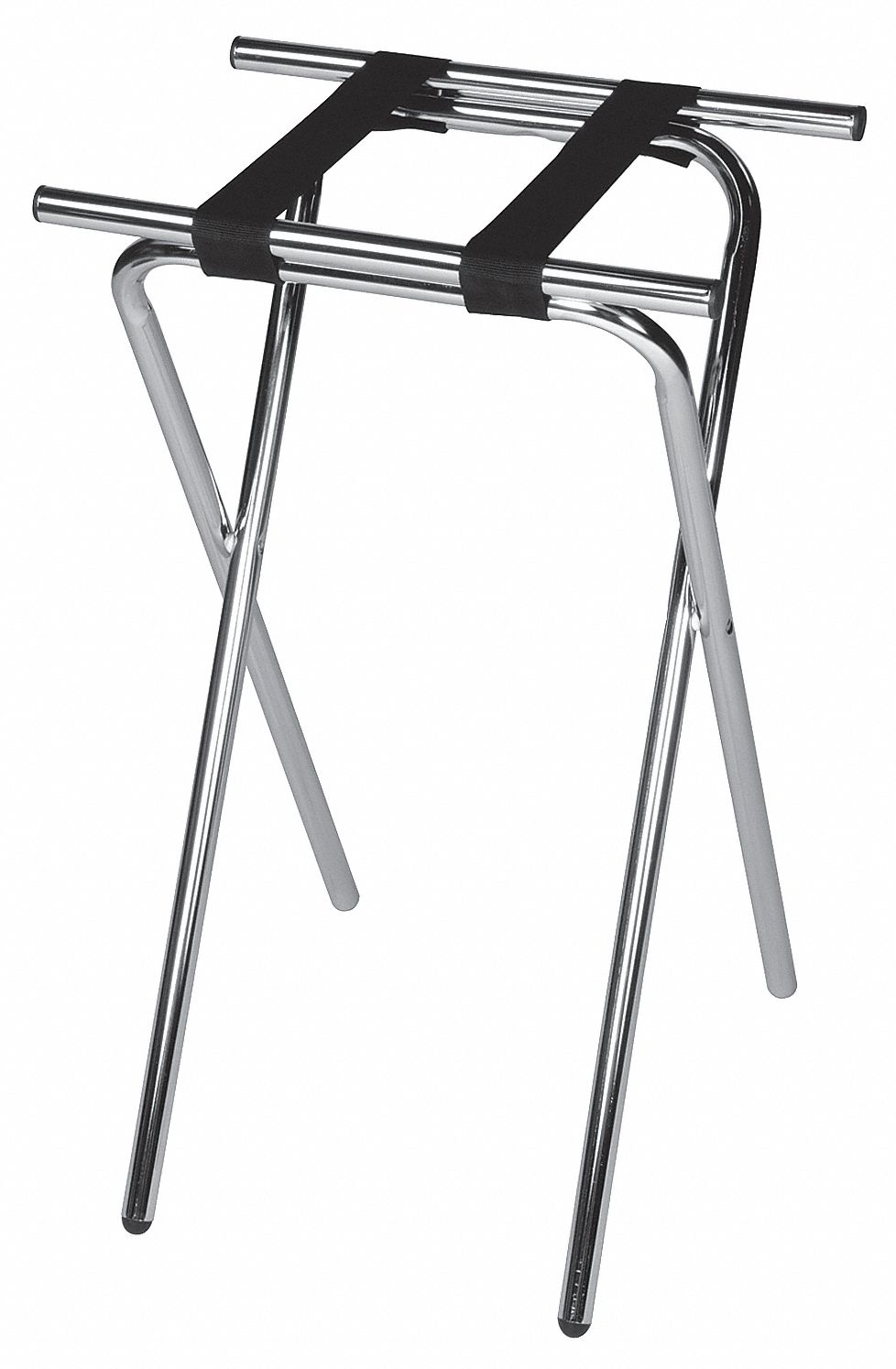 Deluxe Steel Tray Stand, Walnut, Pk 6