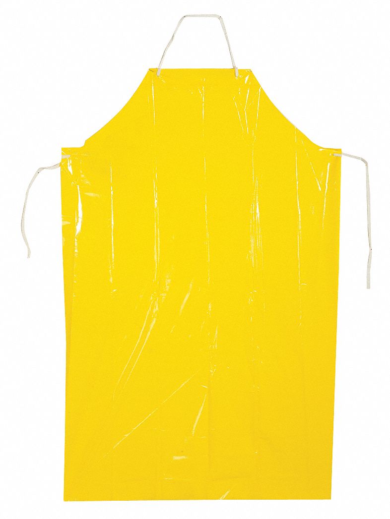 Grommet Apron, Yellow, 55 In. L, PK 100