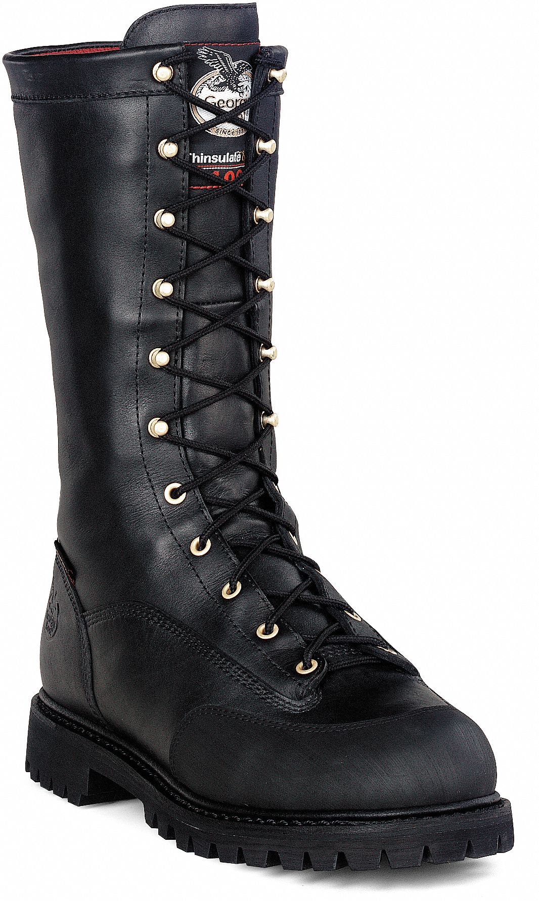 Miners Boots, Stl, Met Grd, Mn, 8.5, Blk, 1PR