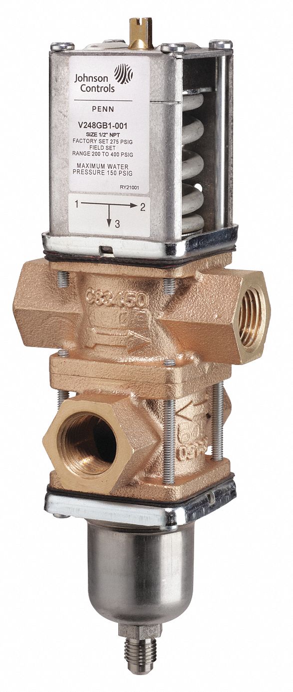 Water Regulating Valve, 3 Way, 3/4 In