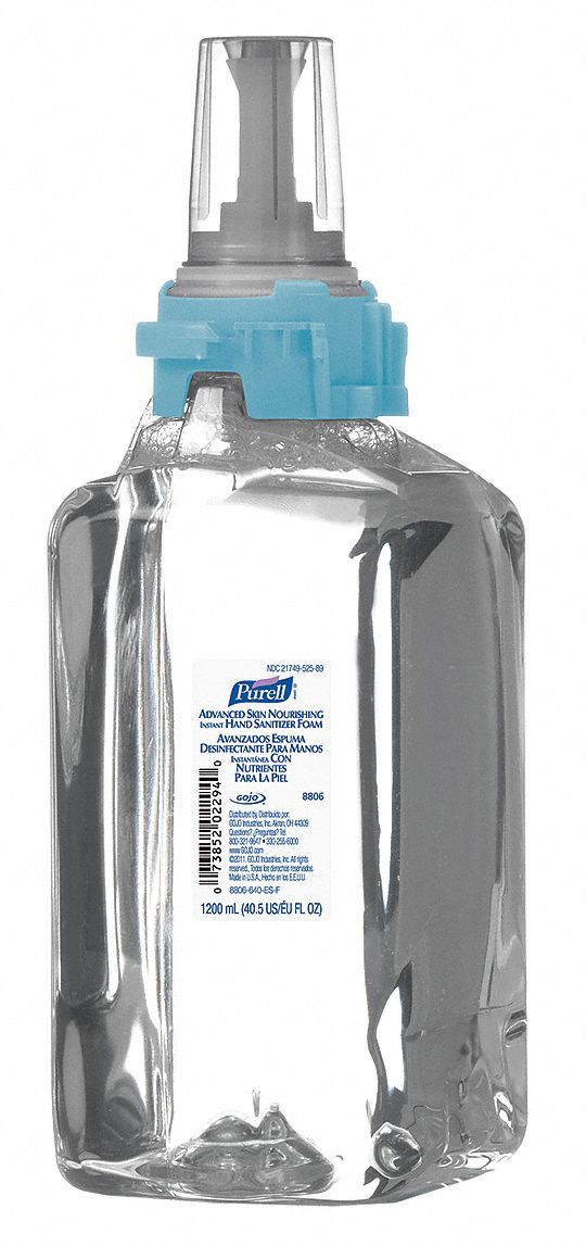 Hand Sanitizer, Size 1200mL, Foam, PK 3