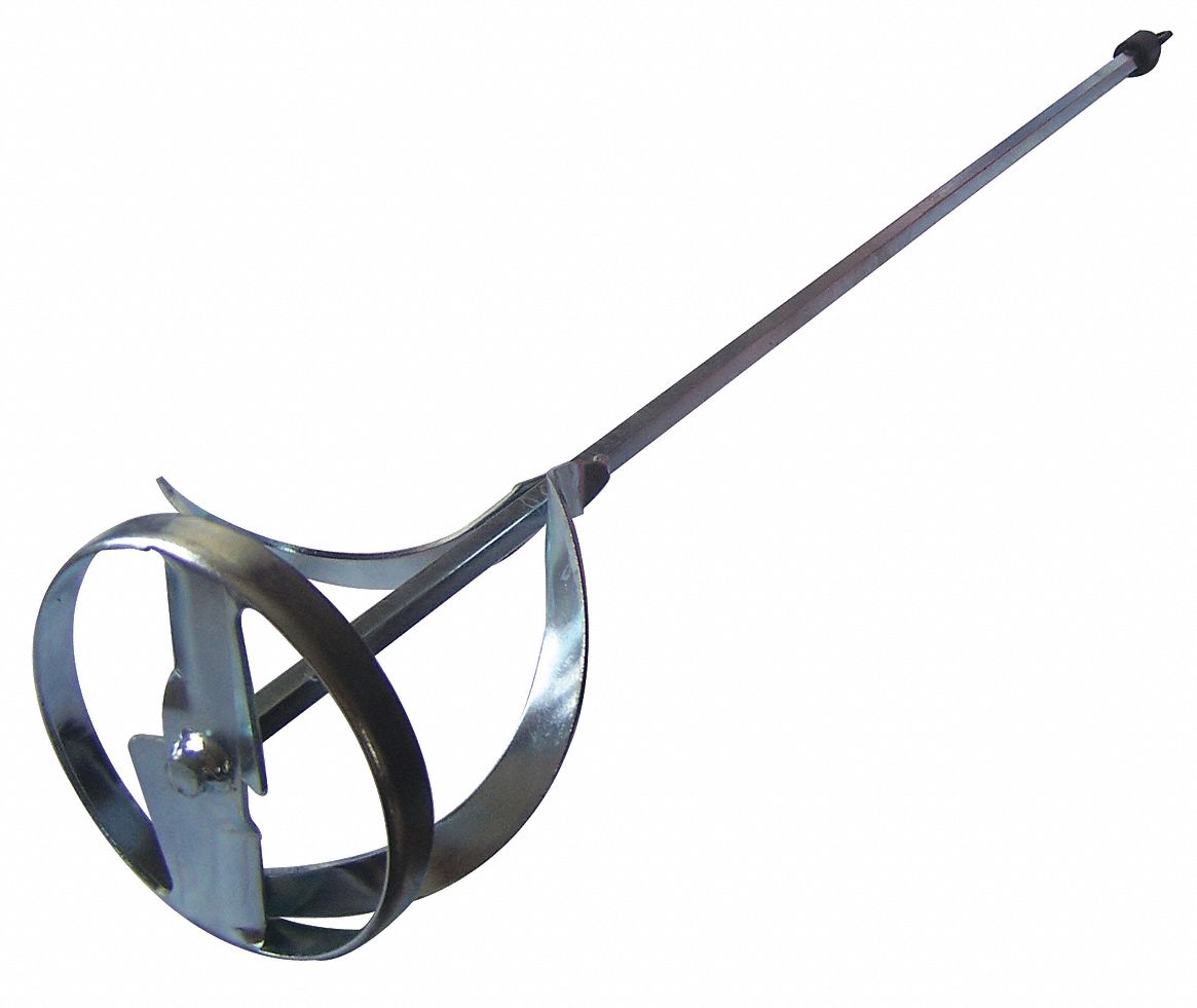 Mud Mixer, 4 In Dia, 22 L, 1/2 In Shank, Stl