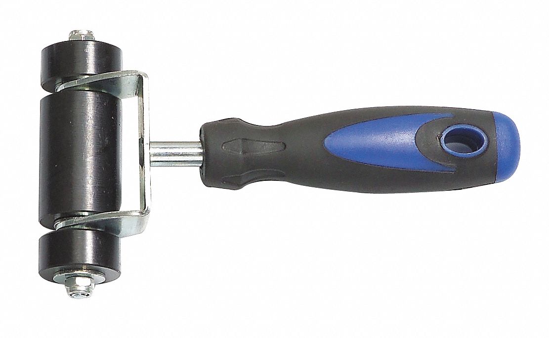 Carpet Seam Roller, 3-1/2 In, Stl, Smooth