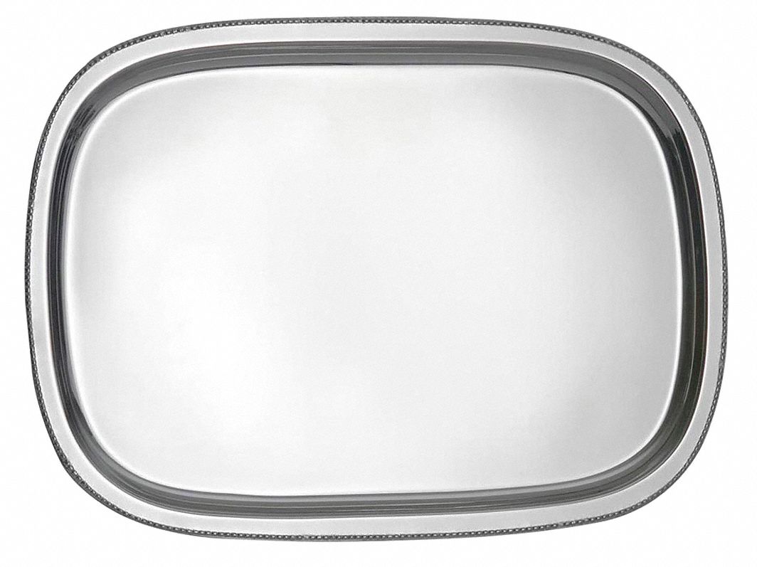 Serving Tray, 15-3/4x21-1/2, Stnlss Steel