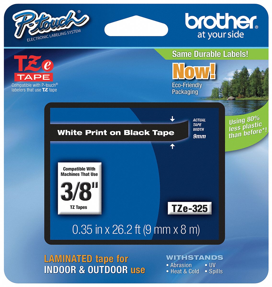 Label Tape, 26-1/5 ft. L, Indoor/Outdoor