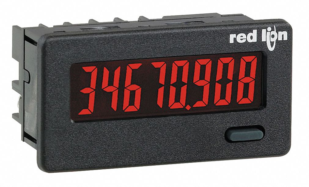 8-Digit Elec.Counter w/Red Backlighting
