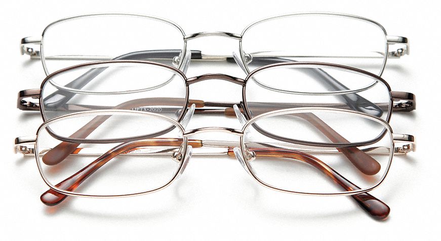 Reading Glasses, +1.25, Clear, Acrylic, PK3