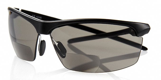 Safety Bifocal, +1.0, Smoke, Polycarbonate