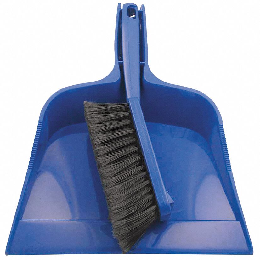 Dust Pan and Brush Set, Length 12 In