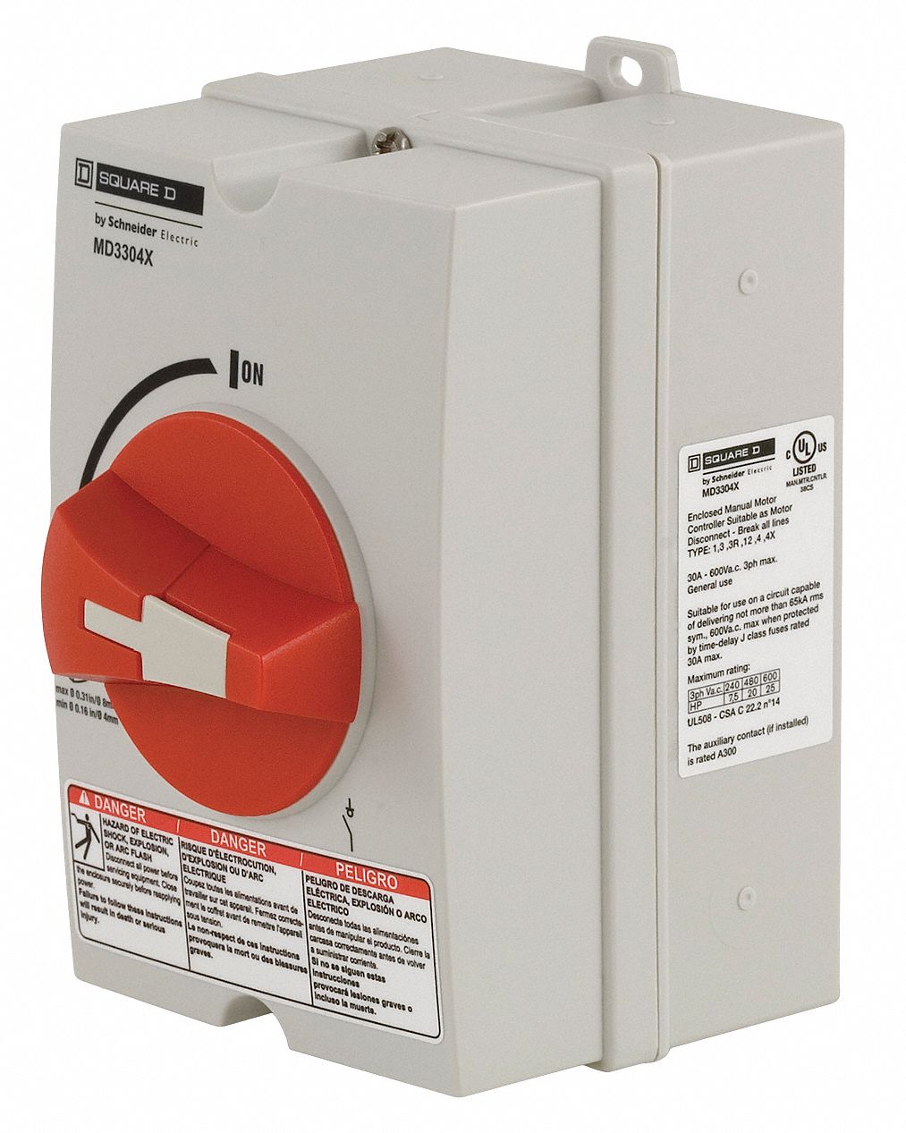 Motor Disconnect Switch, 60A, 3P, NEMA 4X