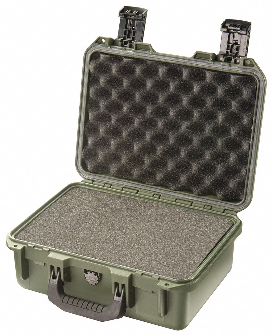 Protector Case w/Foam, 0.42 cu. ft, OD Grn