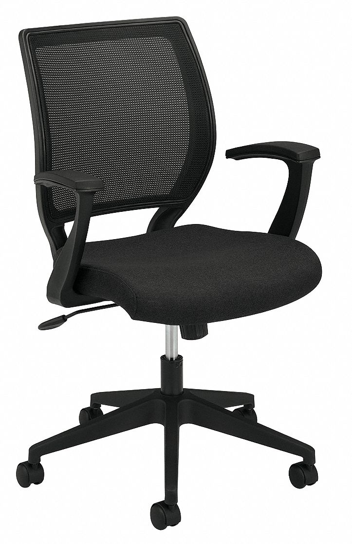 Managerial / Midback Chair, 250 lb., Black
