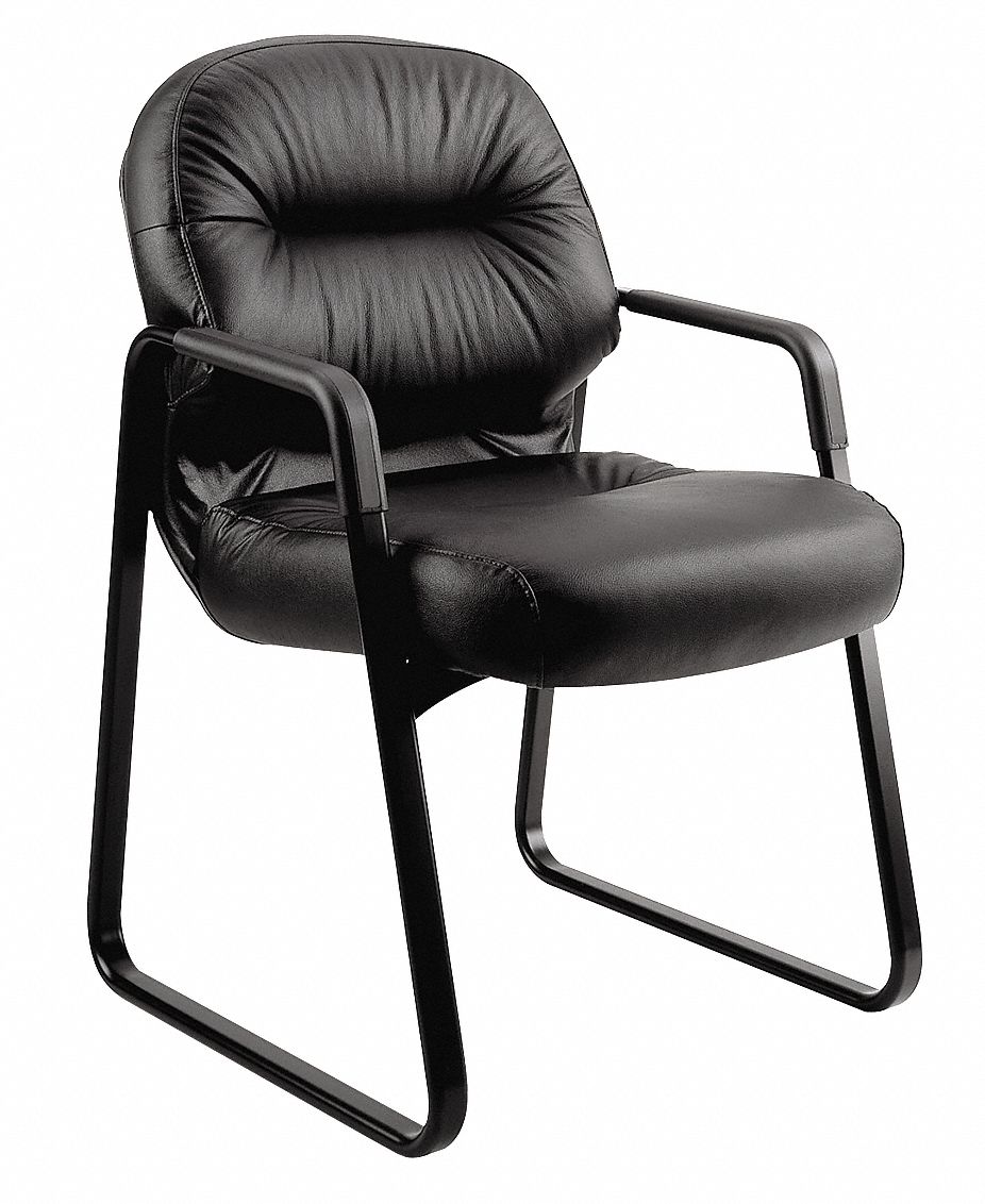 Guest Chair, Black Leather