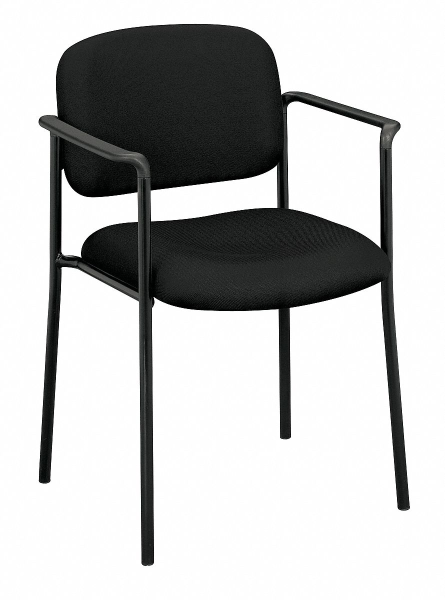 Guest Chair, Black Fabric