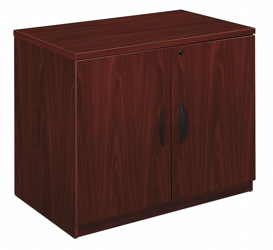 Storage Cabinet, 35-1/2 W, Mahogany