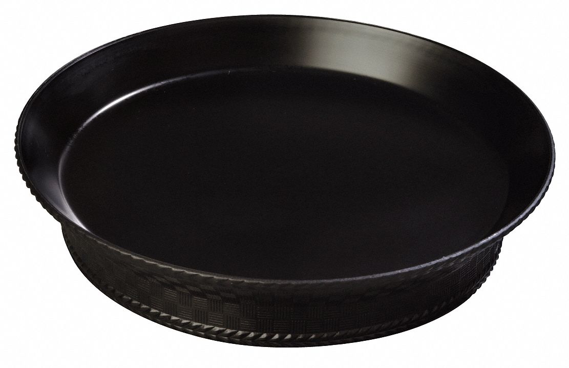 Round Platter, PPE, Black, PK 12